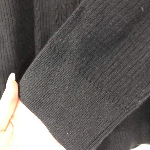 NWT Talbots Woman Classic Black Long Sleeve Turtleneck 2X Cotton Blend Sweater - Picture 5 of 10